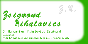 zsigmond mihalovics business card
